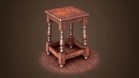 Old medieval stool