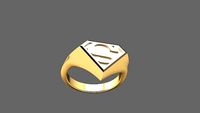 anel superman anel super homem | 3D