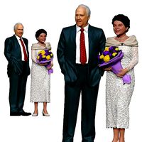 001210 oldys man in suit and woman with flowers 3dp | 3D