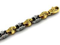 beautiful chain or bracelet  royal lily and maltese cross | 3D