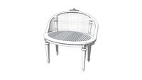 POLTRONA VICHY BRANCA (6501) - Center Festas