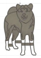 Double-Pack Akita Cookie Cutters - X-Mas and Standing-2 | 3D