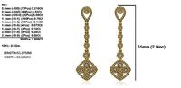 diamond crystal stackable dangling earring  ER-1010 | 3D