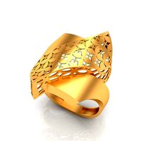 Arabic jewelry style fusion ring 3D print model | 3D