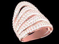 korea diamond women ring 3489 | 3D