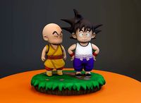 Kid Goku And Krillin - Dragon ball - Ready to print 3d model | 3D