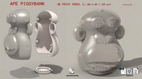 Ape piggybank | 3D