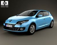 Renault Megane 5door hatchback 2013 3D Model