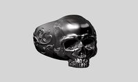 skull ornament ring a25 3d print model | 3D