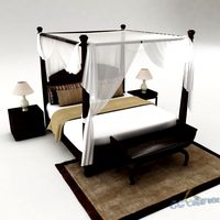 Bedroom set 027 3D Model