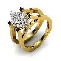 Unique split shank Gemstone dimond fancy ring 3dm render detail | 3D
