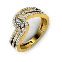 Dimond cluster cocktail women ring 3dm render detail | 3D