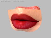 Red woman mouth 3D Model