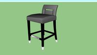 TOV Furniture Hart Grey Velvet Counter Stool