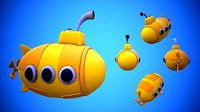 SUBMARINE CARTOON STYLIZED