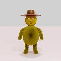 yellow men PBR low-poly game-ready