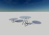 Organic table and coffee table set
