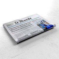 Le Monde folded newspaper