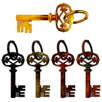 Antique old key 3d model