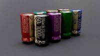 Pack of photorealistic capacitors with 8 color vars for games