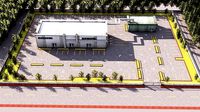 Logistics Warehouse Storage Building Units and Car Park