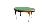 MESA OVAL BUENOS AIRES DOURADA TAMPO VERDE CELADON (6046) - Center Festas