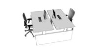 Dubbele werkplek 180x80