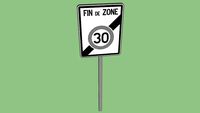 panneau fin de zone 30km/h