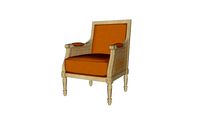 CASANOVA - Fauteuil en lin lav ocre
