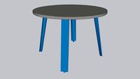 Teknion blade leg meeting table