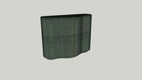 Highland House Furniture Demi-Lune Cabinet Console Curved