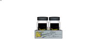 LEONTINE - 2 bougies parfumes en verre et support cagette