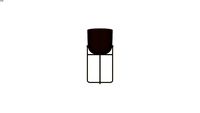 Cache-pot sur pieds en metal dore H40