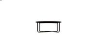 GALET - Table basse ronde en metal bleu canard et dore