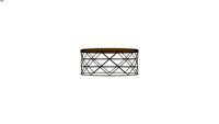ZIRKA - Table basse en aluminium et metal dore