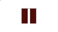 CRAZY GREN - Rideau a illets rose imprime dore 140x250