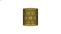 Bout de canape en metal dore et verre