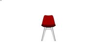 ICE - Chaise scandinave corail et chene massif