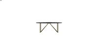 IZMIR Table a manger 4/6 personnes en marbre blanc et fer dore L200