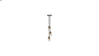 EXO Suspension 3 spots en verre et metal dore