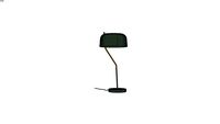 Lampe en metal vert et dore