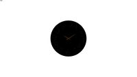 Horloge en metal noir et dore