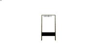 JAGGER - Portant 1 tiroir en metal dore et acacia massif noir