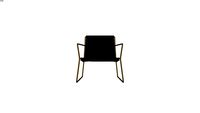 DARYL - Fauteuil en cuir noir