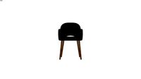 SACHA - Fauteuil en velours vert sapin