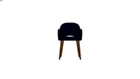 SACHA - Fauteuil en velours bleu petrole