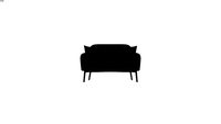 SACHA - Banquette 2 places en velours bleu ptrole
