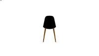 CLYDE - Chaise scandinave noire