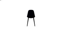 CLYDE - Chaise scandinave en velours bleu