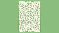 rectangular doily or table cloth